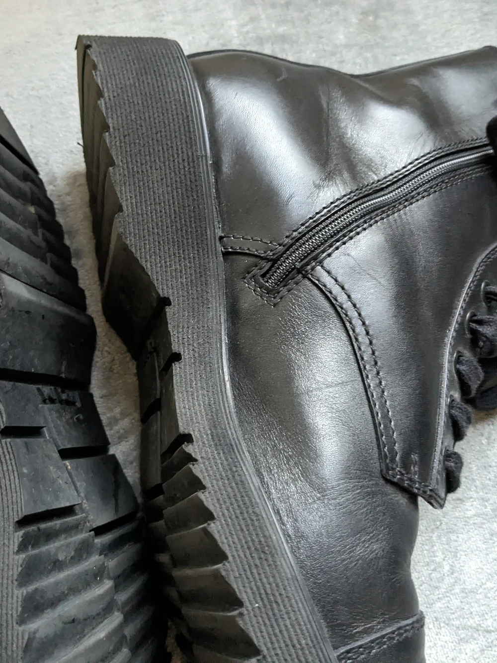 Prada combat boots